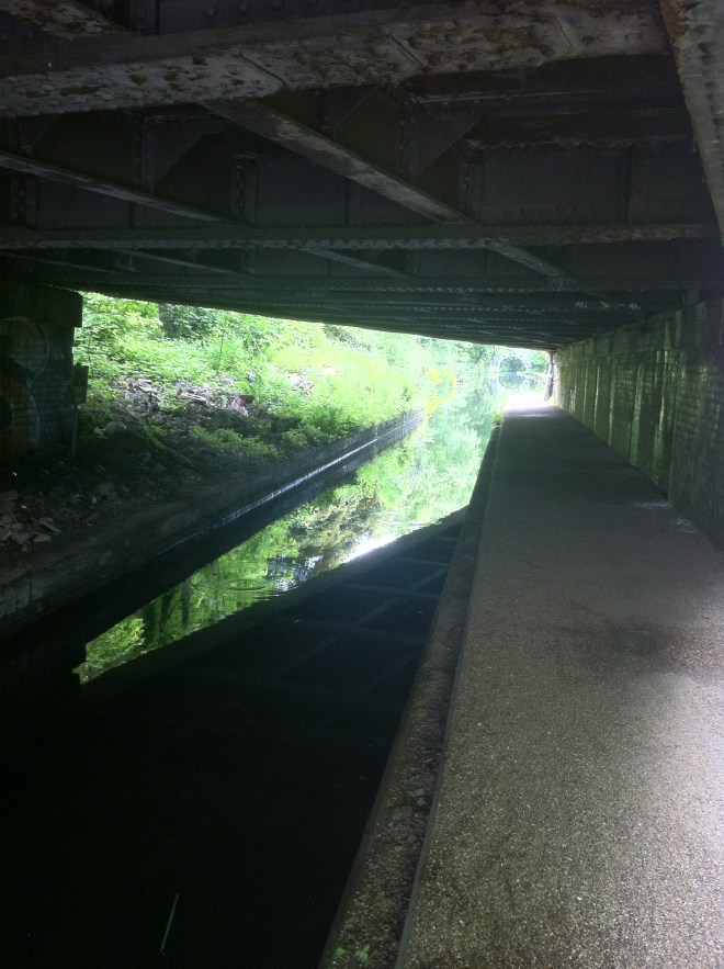 I had to pass under a couple of bridges. 